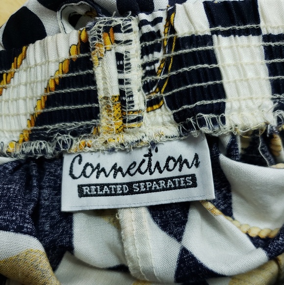 Nautical Beachy Style Long Flowy Skirt sz Small - Picture 4 of 4